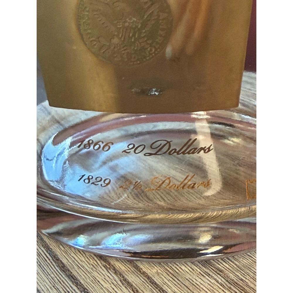Cera Ambassador Gold Coin Ice Bucket and 4 Rocks Glasses MCM Barware Set - Picture 9 of 16
